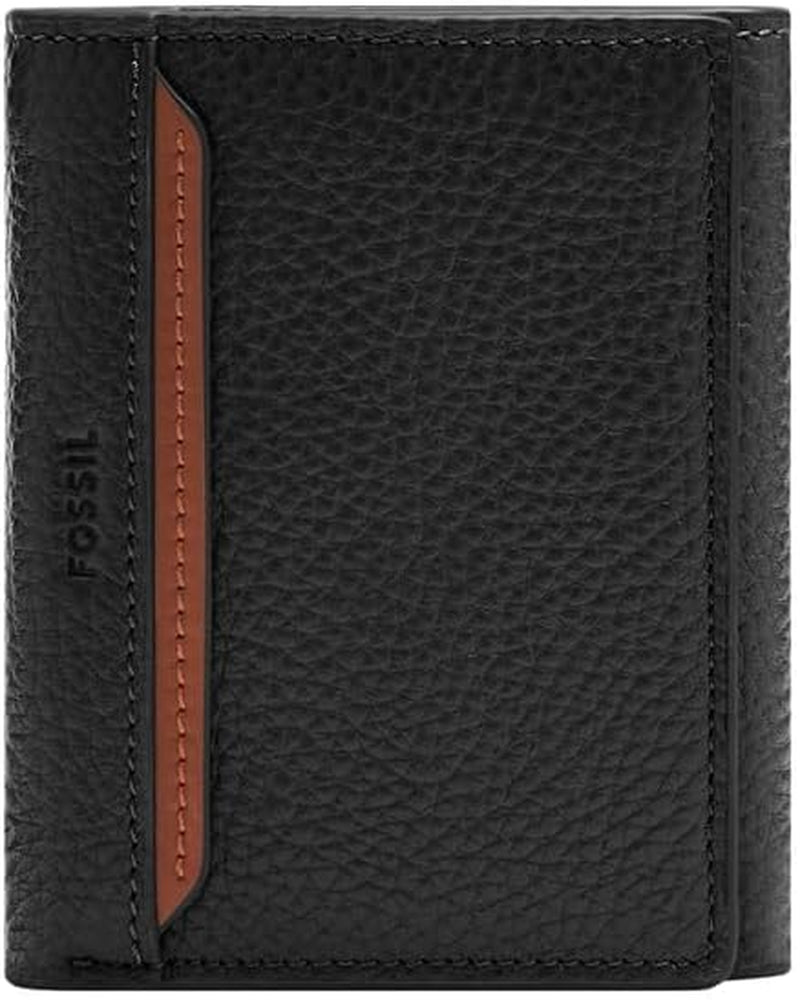 Fossil Huntington Tri-Fold Herren-Geldbörse Naty Shop Herren-Geldbörse Schwarz S