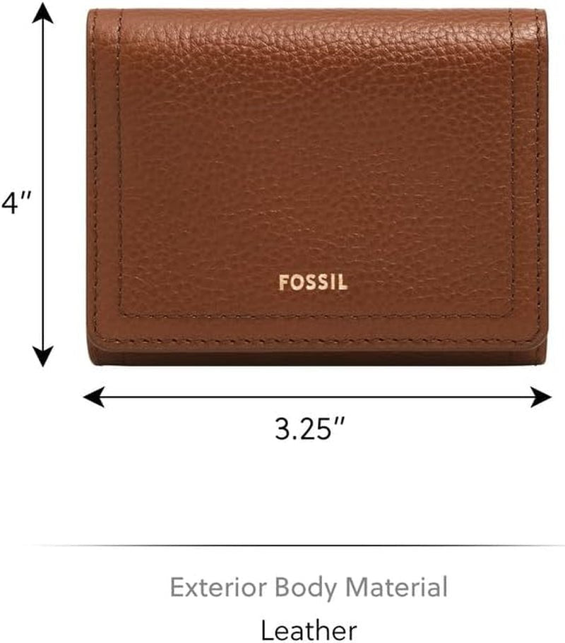 Fossil Logan Dreifach-Geldbörse für Damen, Braun Naty Shop Damen-Geldbörse