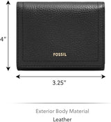 Fossil Logan Dreifach-Geldbörse für Damen, Schwarz Naty Shop Damen-Geldbörse