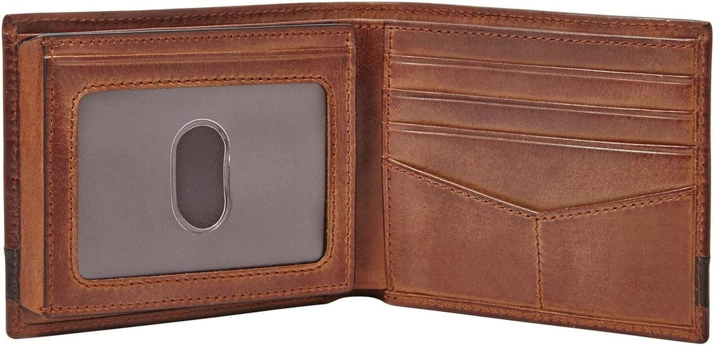 Fossil Quinn-Geldbörse für Herren – 100 % braunes Bifold-Leder, 11,5 cm L x 2 cm B x 9 cm H ML3644200 Herren-Geldbörse Naty Shop