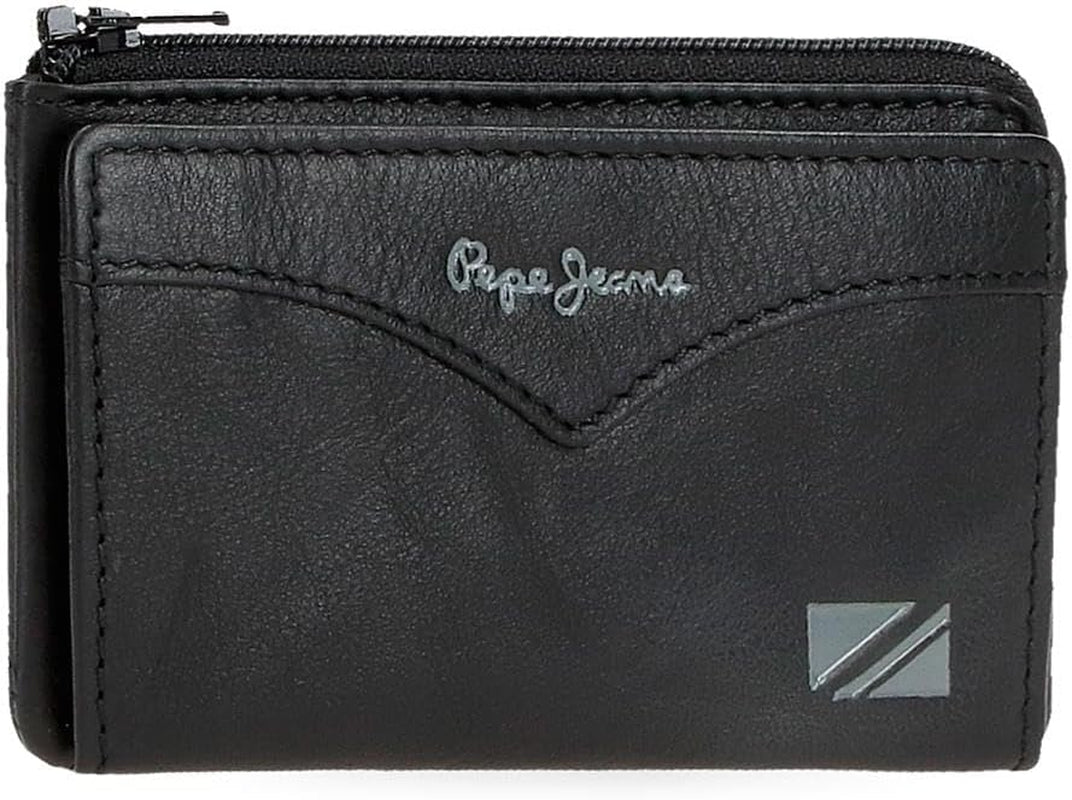Pepe Jeans Jacken-Geldbörse mit Kartenhalter, Einheitsgröße, Herren-Geldbörse, Naty Shop, Schwarz