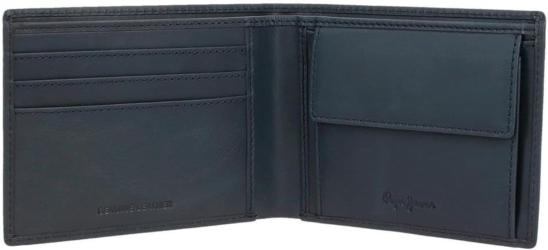 Pepe Jeans Herren-Geldbörse, Blau, 11,5 x 8 x 1 cm, Leder, RFID-geschützte Geldbörse mit Münzfach, Herren-Geldbörse, Naty Shop