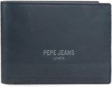 Pepe Jeans Herren-Geldbörse Blau 11,5 x 8 x 1 cm Leder RFID-geschützte Geldbörse mit Münzfach Herren-Geldbörse Naty Shop Standardtitel