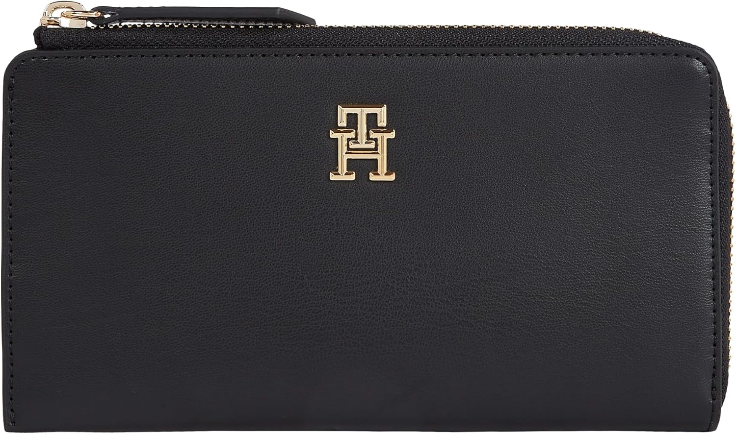 Geldbörse für Damen Tommy Hilfiger Slim Large, schwarz (Schwarz), Onesize Damenbrieftasche Naty Shop Standardtitel