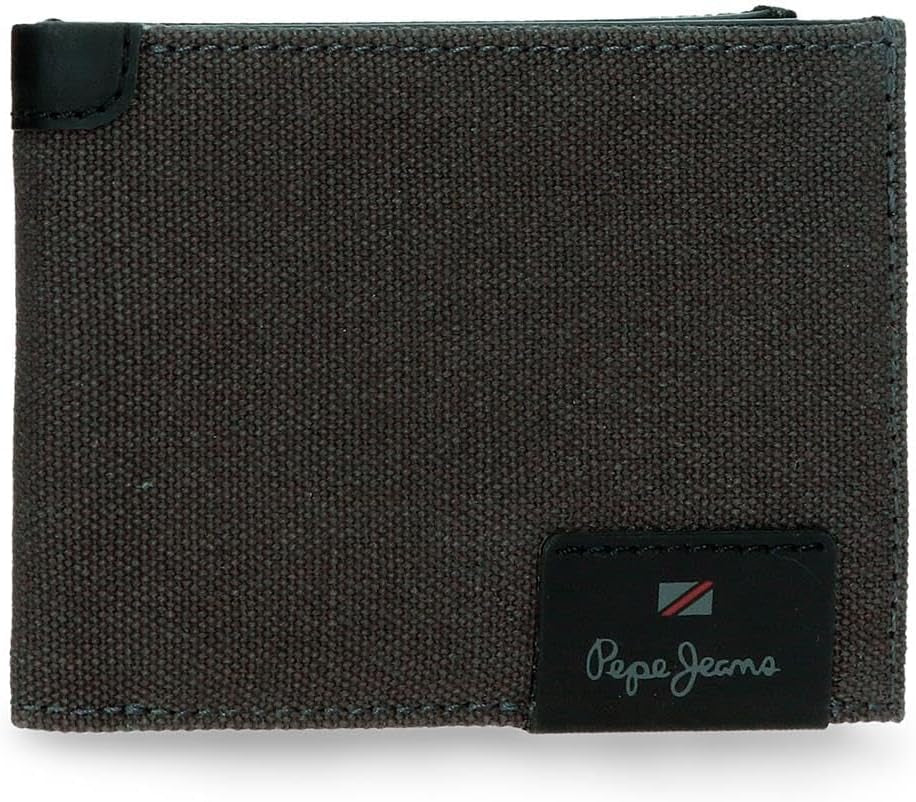 Pepe Jeans Hilltop Geldbörsen Geldbörsen Geldbörsen Lässiges Leder. Von Joumma Bags Herren-Geldbörse Naty Shop Anthrazitfarbene Hilltop-Geldbörse