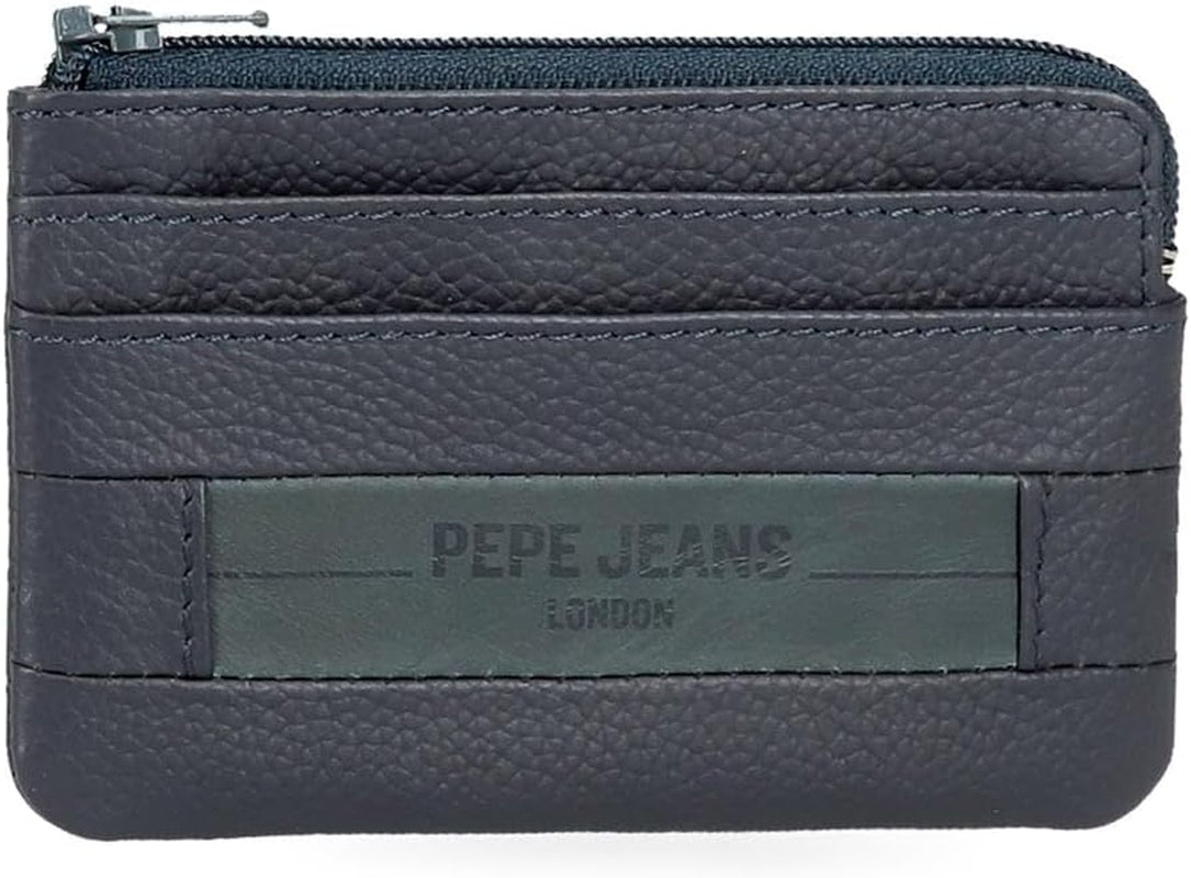 Pepe Jeans Checkbox Rindsleder-Geldbörsen und Geldbörsen Schwarz Braun Blau Grau Herren-Geldbörse Naty Shop Blaue Geldbörse