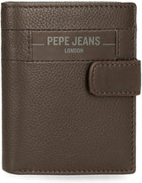 Pepe Jeans Checkbox Rindsleder-Geldbörsen und Geldbörsen Schwarz Braun Blau Grau Herren-Geldbörse Naty Shop Brown Click Wallet