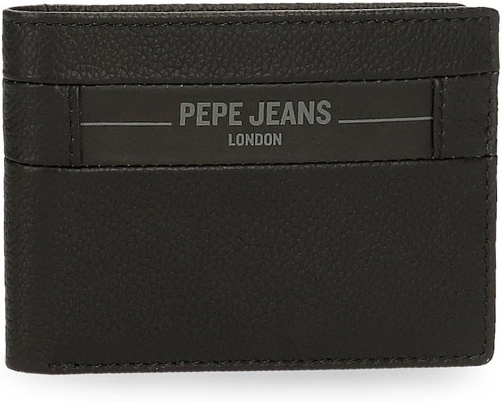 Pepe Jeans Checkbox Rindsleder-Geldbörsen und Geldbörsen, Schwarz, Braun, Blau und Grau – Naty Shop
