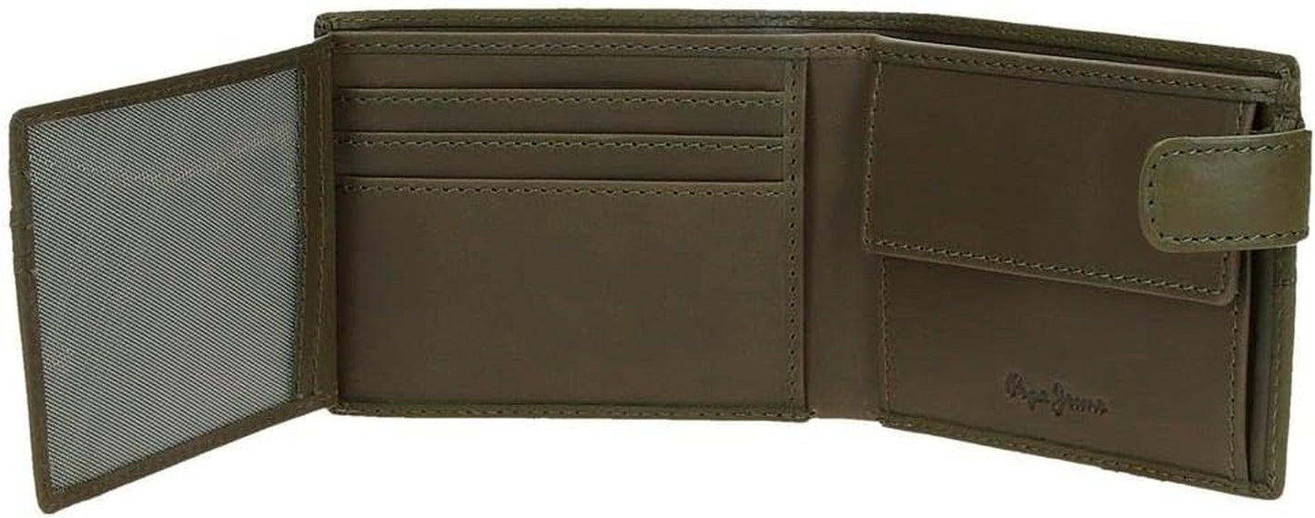 Pepe Jeans Cracker Rindsleder-Geldbörsen und Geldbörsen, Schwarz, Braun, Grün, verschiedene Größen, Herren-Geldbörse, Naty Shop