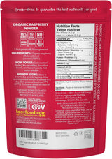 Bio-Himbeerpulver, 100 % ganze Himbeeren, gefriergetrocknetes Himbeerpulver, 171 g, aus Europa, 24-Tage-Versorgung, ohne Zuckerzusatz, Naty Shop dehydrierte Produkte