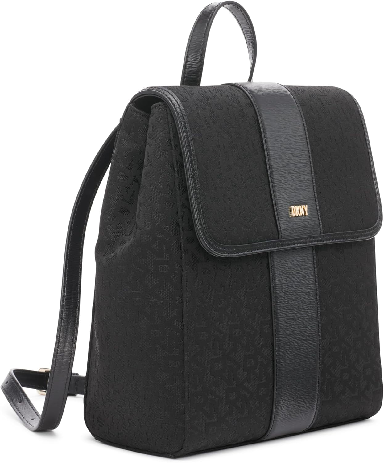 DKNY Damen-Alltagsrucksack, Schwarzes Logo/Schwarz Naty Shop Damentaschen