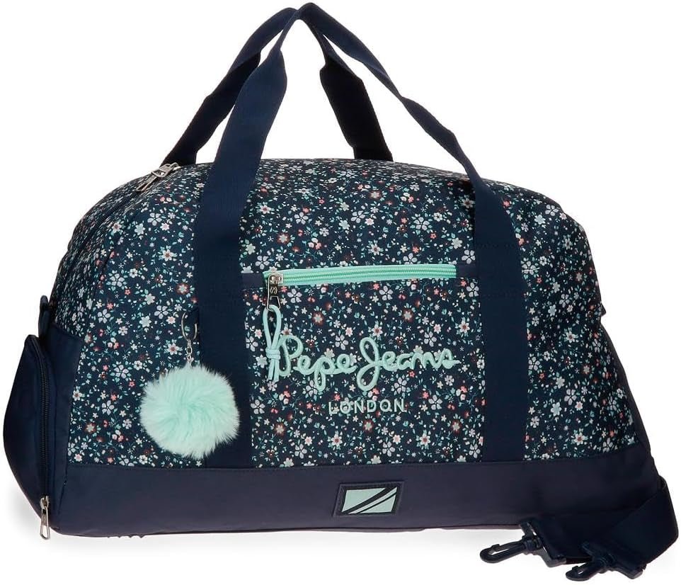 Pepe Jeans Alenka Schulrucksack mit Trolley, Blau, 30 x 40 x 12 cm, Polyester, 14,4 l, Blau, Schulrucksack mit Trolley Premium Rucksäcke und Schulranzen Naty Shop Reiserucksack