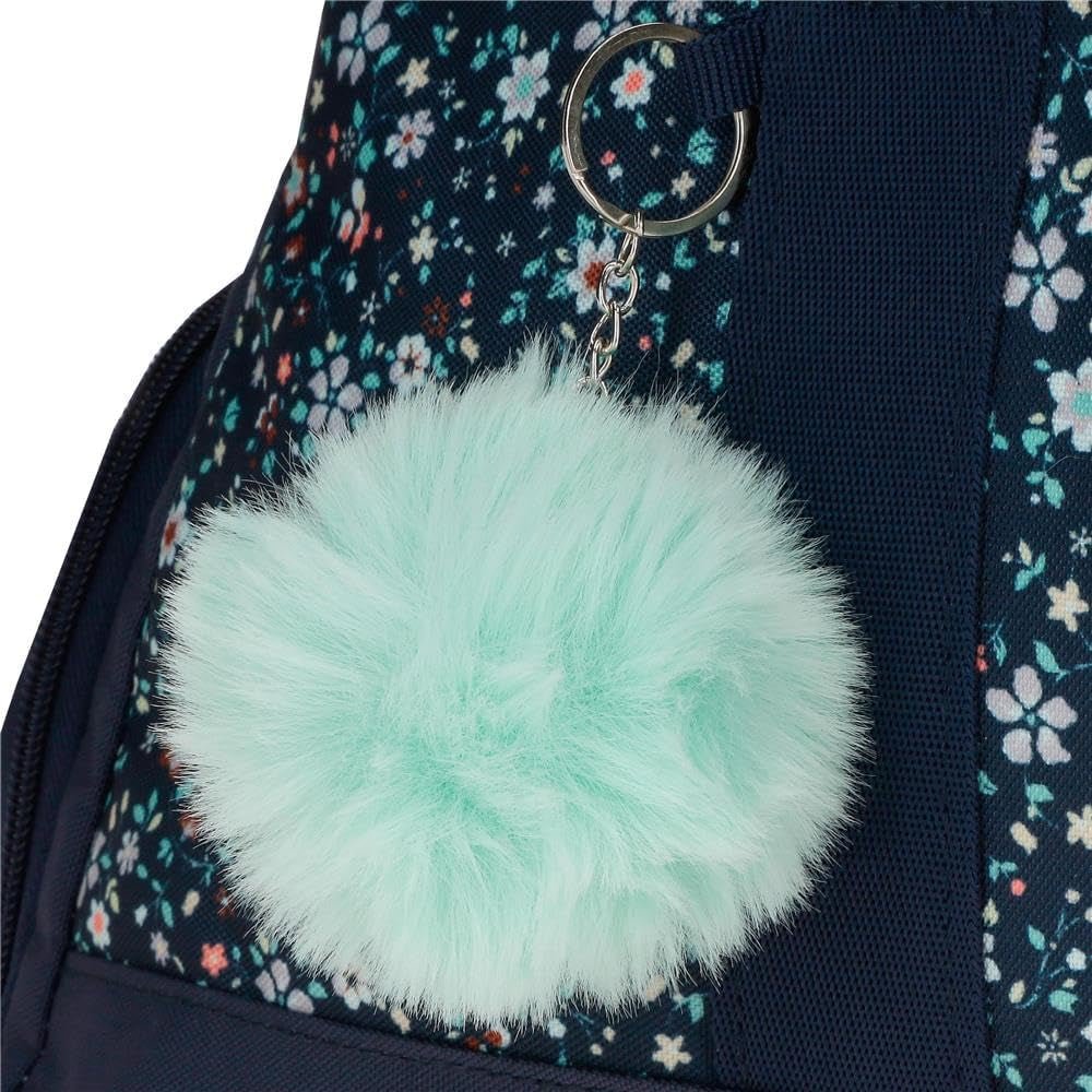Pepe Jeans Alenka Schulrucksack mit Trolley, Blau, 30 x 40 x 12 cm, Polyester, 14,4 l, Blau, Schulrucksack mit Trolley Premium Rucksäcke und Schulranzen Naty Shop