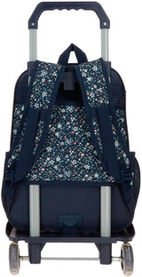 Pepe Jeans Alenka Schulrucksack mit Trolley, Blau, 30 x 40 x 12 cm, Polyester, 14,4 l, Blau, Schulrucksack mit Trolley Premium Rucksäcke und Schulranzen Naty Shop