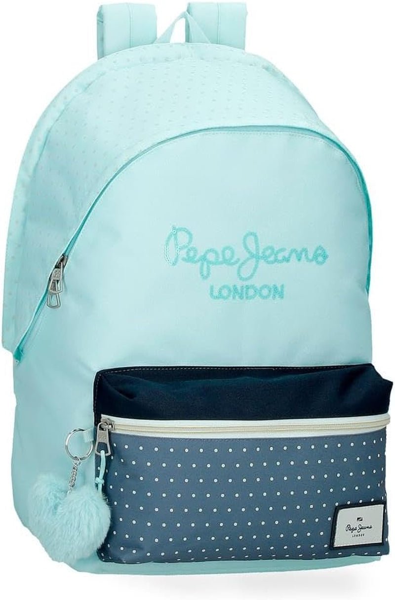 Pepe Jeans Dalma Schulrucksack. Kinderrucksack aus Polyester, breite und verstellbare verstellbare Träger, Vordertasche. Von Joumma Bags Premium-Rucksäcke und Schulranzen Naty Shop Pepe Jeans Rucksack