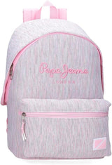 Pepe Jeans Miri Schulrucksack, Pink, 31 x 44 x 17,5 cm, Polyester, 22,79 l, Pink, Schulrucksack Premium Rucksäcke und Schulranzen Naty Shop Rucksack 42