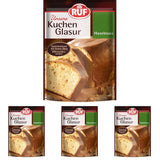 RUF Kuchenglasur Haselnuss, 100g im Beutel, mikrowellengeeignet, zum Glasieren von Kuchen mit Nüssen, Pralinen und Nigrés, glutenfrei (4er-Pack) Zuckerpaste Naty Shop Standardtitel