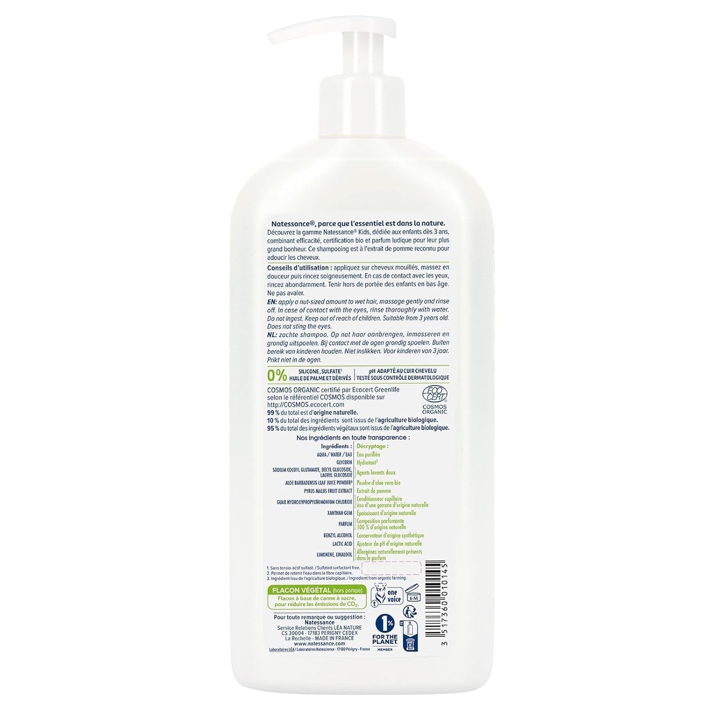 '- Apfelshampoo für Kinder Kinder - Bad und Hautpflege Naty Shop