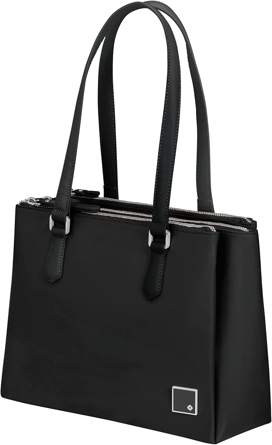 Samsonite Essentially Karissa - Umhängetasche mit 3 Fächern, 34 cm, Schwarz (schwarz) Taschen Damen Naty Shop Schwarz (schwarz)