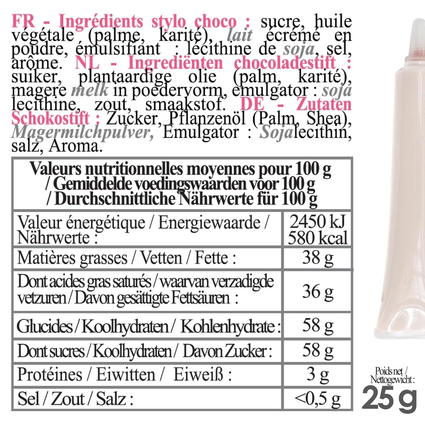ScrapCooking – Lebensmittelfarbe, verschiedene Farben, Tube zum Schreiben, 25 Gramm Naty Shop Zuckerpaste
