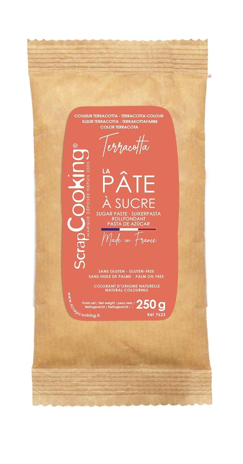 ScrapCooking - Pâte à Sucre Vert Sauge 250g - Colourant d'Origine Naturelle - Sans Gluten, Sans Huile de Palme - Pour Gâteaux, Pâtisseries Anniversaire - Vert Pastel - Fabrikie en France - 7621 Zuckerpaste Naty Shop Rote Terrakotta