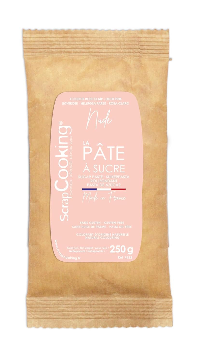 ScrapCooking - Pâte à Sucre Vert Sauge 250g - Colorant d'Origine Naturelle - Sans Gluten, Sans Huile de Palme - Pour Gâteaux, Pâtisseries Anniversaire - Vert Pastel - Fabrikie en France - 7621 Zuckerpaste Naty Shop Grüner Salbei