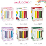 ScrapCooking – Set mit 5 Fondants – weiß, gelb, rot, grün und braun – 5 x 80 g – Zuckerpaste für Kuchen, Kuchendekorationen, Geburtstag, Weihnachten – glutenfrei und frei von Palmöl – 7257 Naty Shop Zuckerpaste
