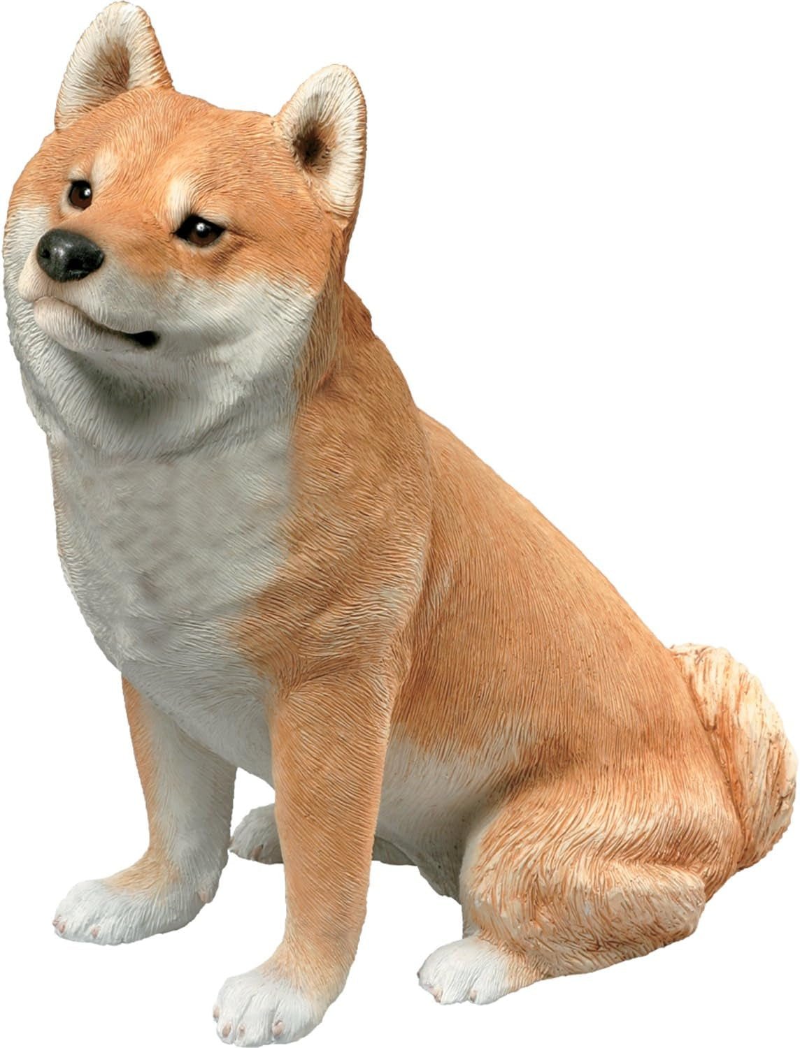 Skulptur, Harz, weiß, mittelgroß Naty Shop Figuren und Skulpturen Mittelgroßer Shiba Inu