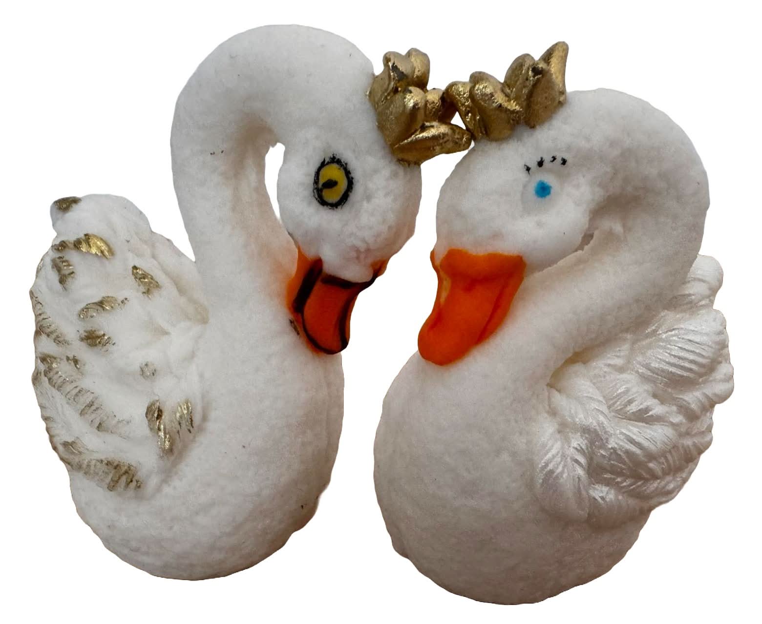 Set mit 2 essbaren Zuckerdekorationen, Swans Sugar Paste Dekorationen Nati Shop