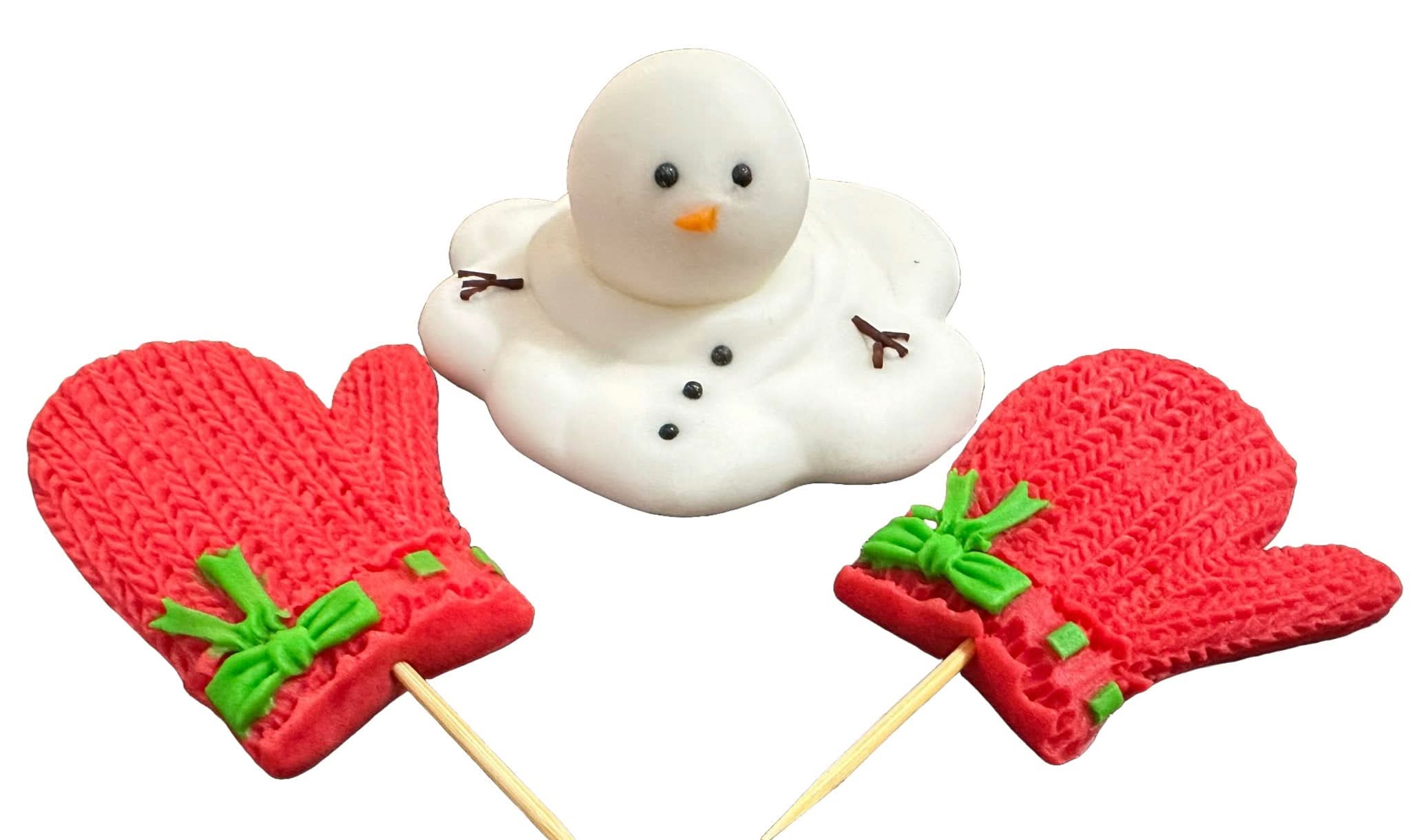 Set mit 3 essbaren Zuckerdekorationen, Christmas Nati Shop