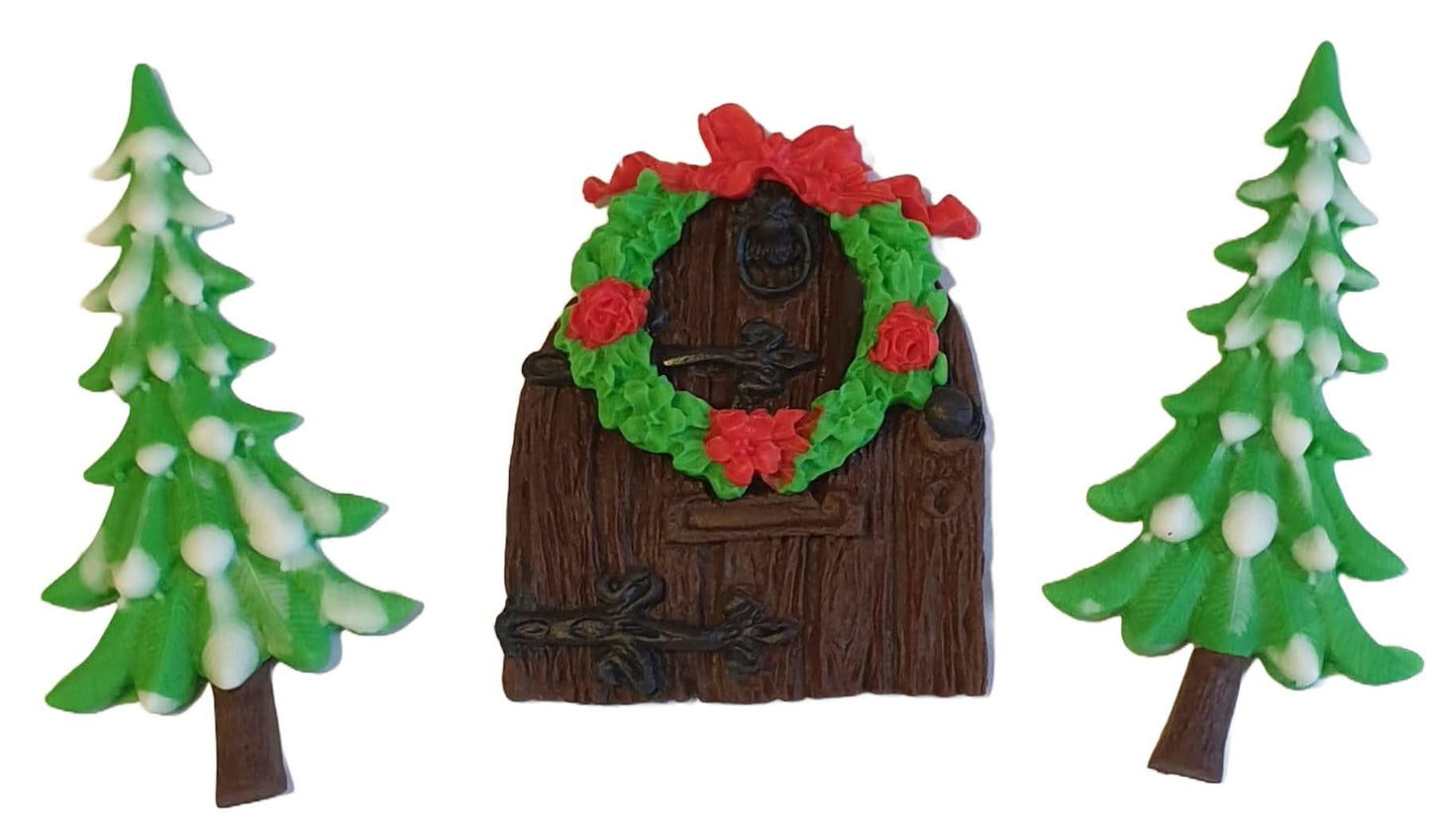 Set Zuckerdekorationen, Weihnachtsdekorationen aus Zuckerpaste Nati Shop
