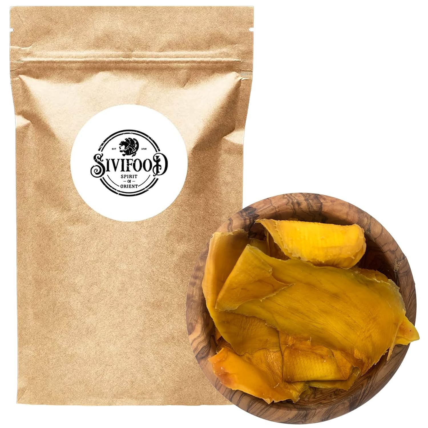 SIVIFOOD getrocknete Mango 1 kg – Streifen getrockneter Mango, exotische Trockenfrüchte, ungeschwefelt, ohne Zuckerzusatz, natürlich, natürlich, vegan, reich an Vitaminen, getrocknete Mango, angereicherter Fruchtsnack, 1000 g, dehydrierte Produkte, Naty Shop, 1000 g