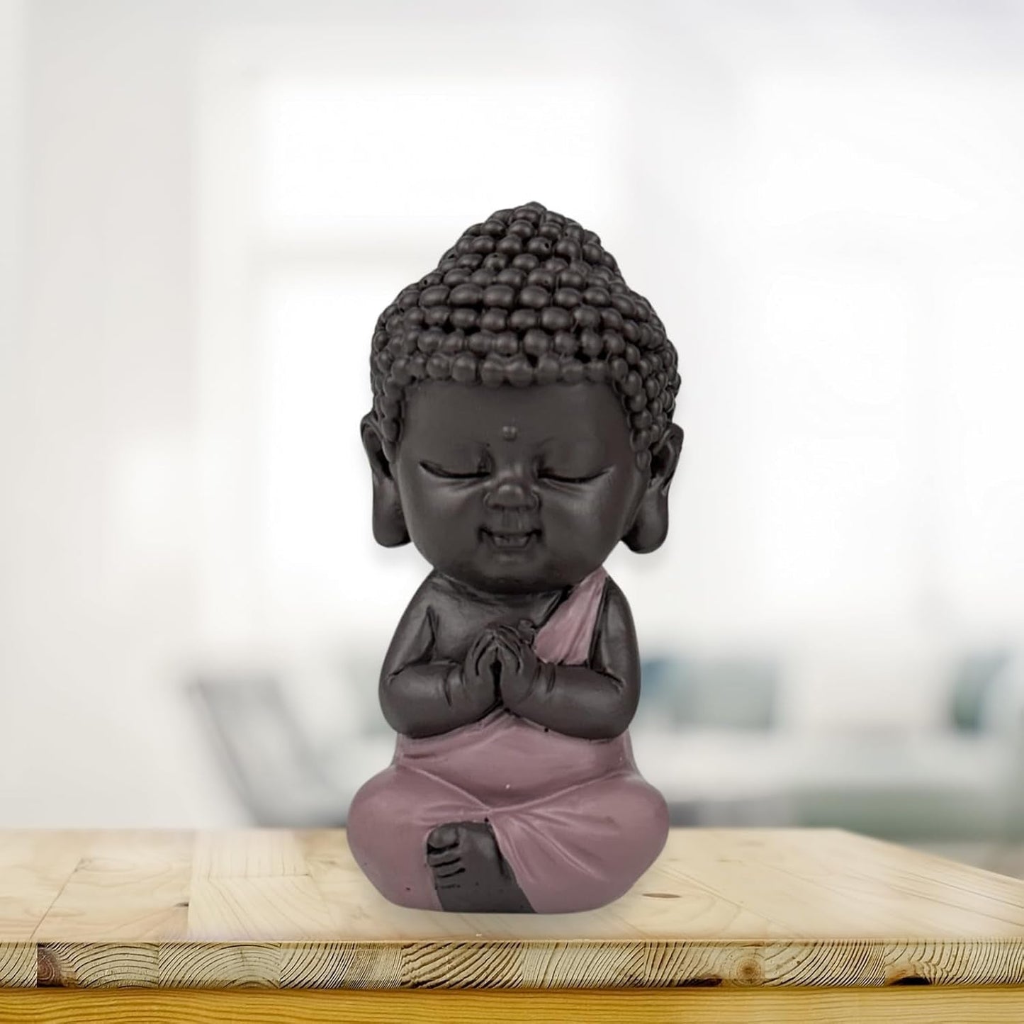 Baby Buddha Pink Toga Figur – Inspirierende und fröhliche Figur – Positive Talisman-Konzentration – Süße und spirituelle Geschenkidee – H 7 cm – Zen'Light Statuetten und Skulpturen Naty Shop