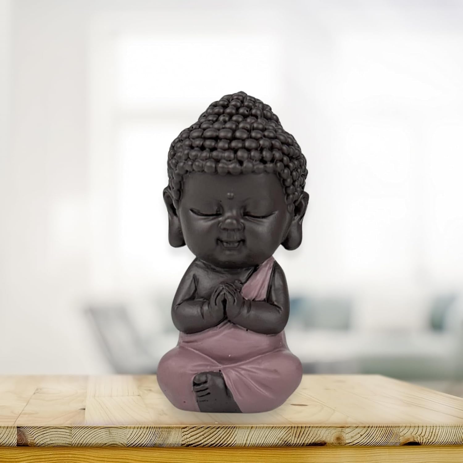 Baby Buddha Pink Toga Figur – Inspirierende und fröhliche Figur – Positive Talisman-Konzentration – Süße und spirituelle Geschenkidee – H 7 cm – Zen'Light Statuetten und Skulpturen Naty Shop
