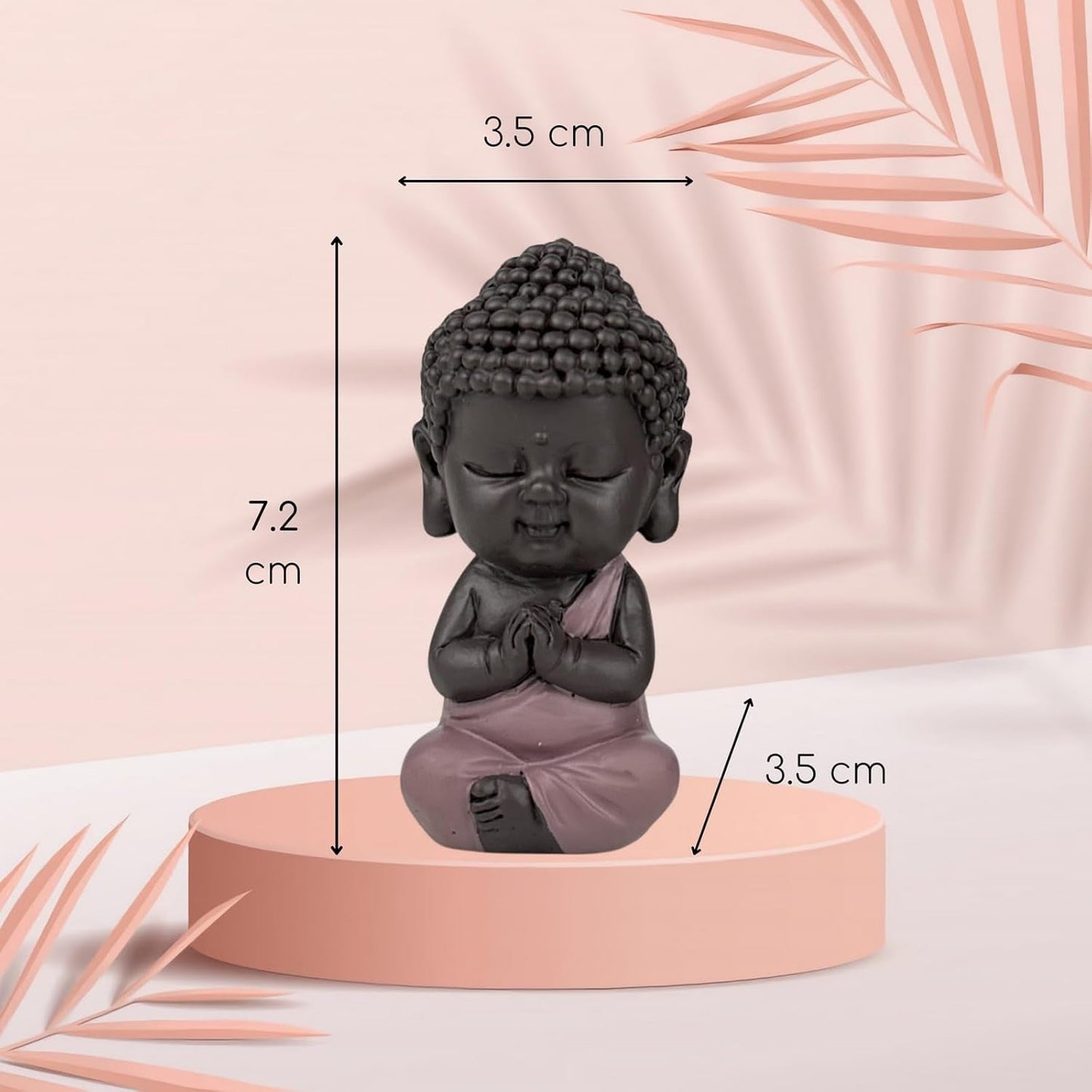Baby Buddha Pink Toga Figur – Inspirierende und fröhliche Figur – Positive Talisman-Konzentration – Süße und spirituelle Geschenkidee – H 7 cm – Zen'Light Statuetten und Skulpturen Naty Shop