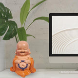 Lachende Buddha-Statue mit Rosenkranz – Inspirierende und fröhliche Figur – Glücksbringer voller Positivität – Niedliche und spirituelle Geschenkidee – H 10 cm – Zen'Light Statuen und Skulpturen Naty Shop