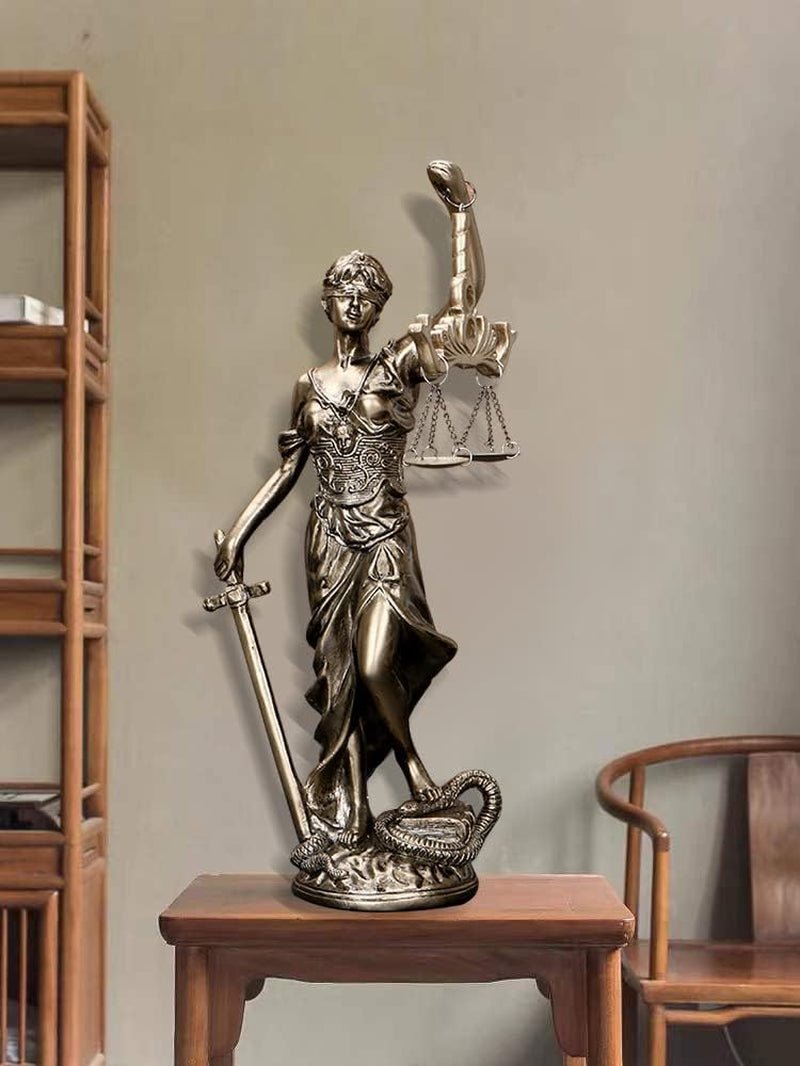 Lady Justice Statue 30,5 cm Gerechtigkeitsstatue Gerechtigkeitsgöttin Gerechtigkeitsskulptur Griechisch-römischer Engel Gerechtigkeit Blinde Statuen für die Dekoration Statuetten und Skulpturen Naty Shop