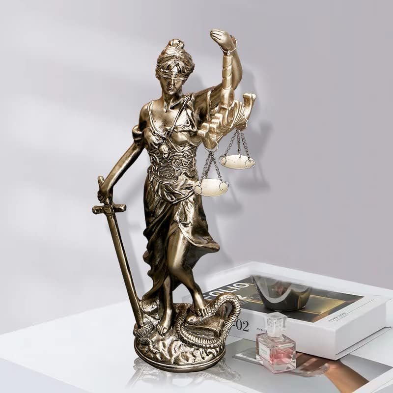 Lady Justice Statue 30,5 cm Gerechtigkeitsstatue Gerechtigkeitsgöttin Gerechtigkeitsskulptur Griechisch-römischer Engel Gerechtigkeit Blinde Statuen für die Dekoration Statuetten und Skulpturen Naty Shop