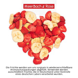 Erdbeer-Bananen-Mix 200g – gefriergetrocknete Erdbeeren und gefriergetrocknete Bananen als leckerer Snack im Beutel. Dehydrierte Produkte Naty Shop