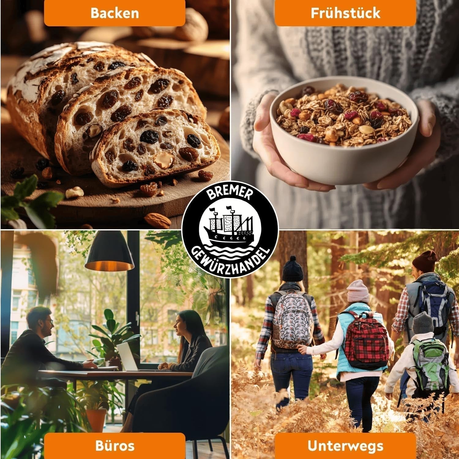 Bremer Gewürzhandel Trauben, getrocknet, ungeschwefelt und ohne Zuckerzusatz, 1kg Dehydrierte Produkte Naty Shop