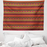 Wandteppich Abakuhaus Fernweh Tierkarte der Welt Zeichnungen Zuhause – Accessoires und Dekorationen Naty Shop Dunkelrot orange 150L x 110B cm