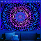 Gobelin Alishomtll farbiges Mandala Schwarzlichtkunst Zuhause – Accessoires und Dekorationen Naty Shop 210L x 150B cm