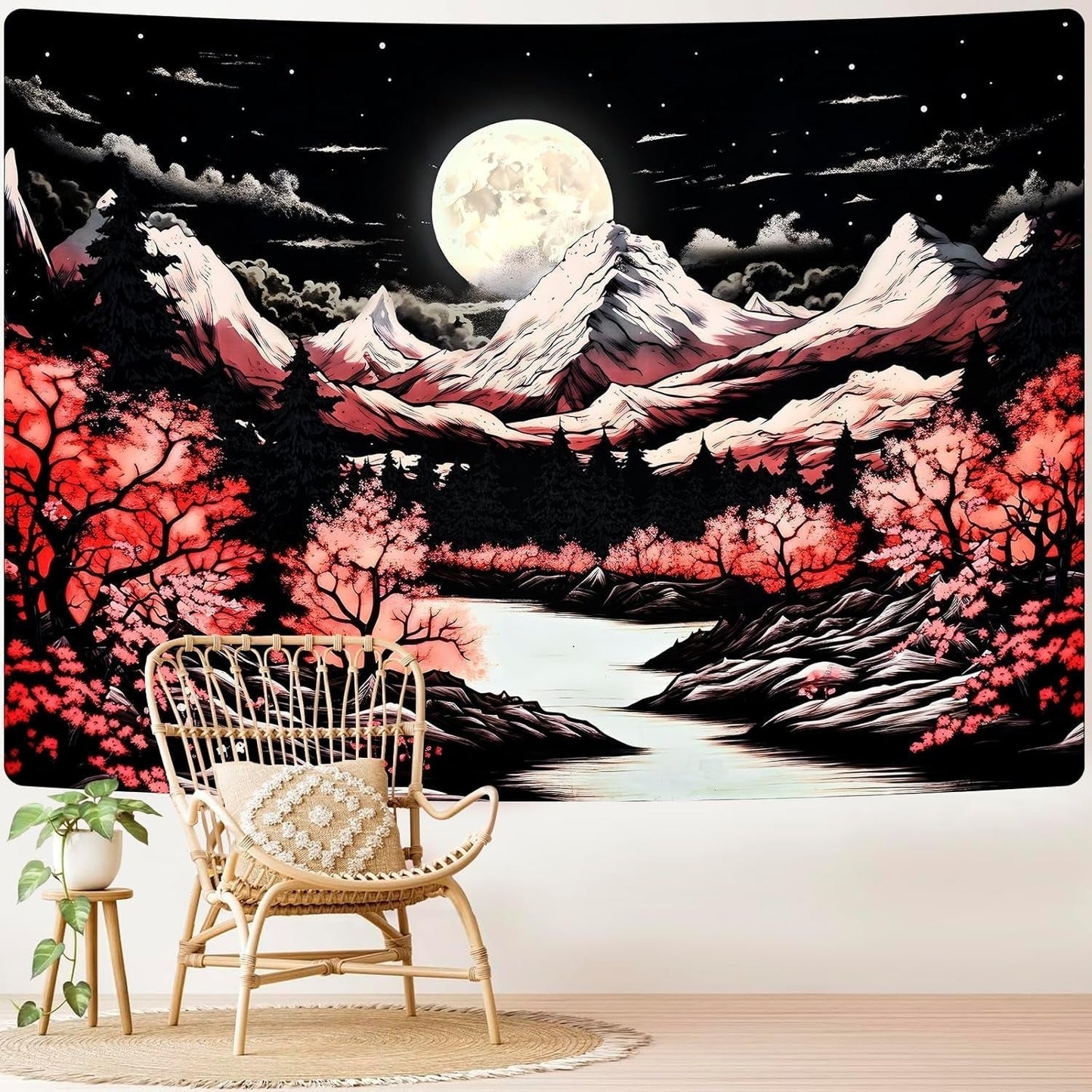 Tapisserie Alishomtll Bergszene Mondwald Berge Zuhause – Accessoires und Dekorationen Naty Shop