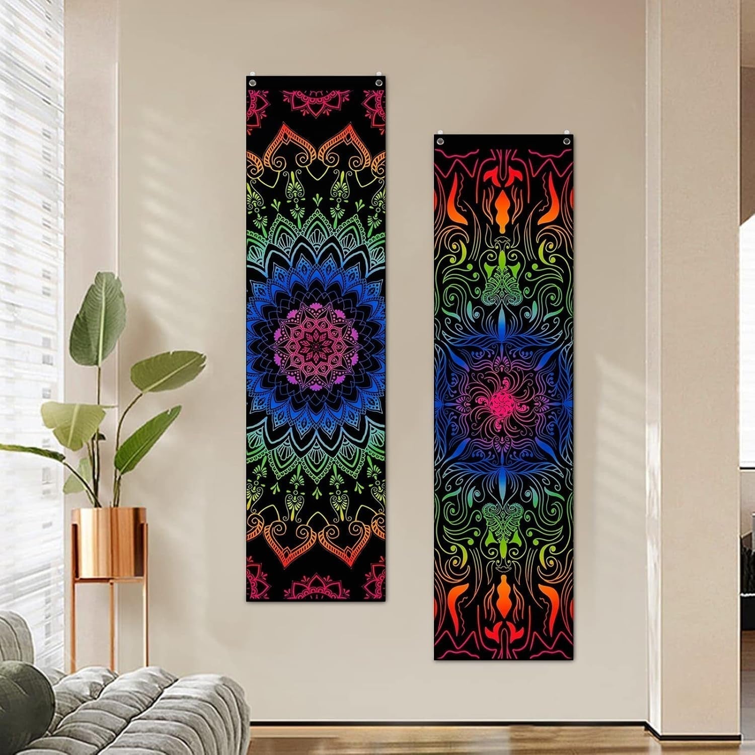 Tapisserie Alishomtll Pack Mandala Reaktiv Bohemien Vertikal Home - Accessoires und Dekorationen Naty Shop