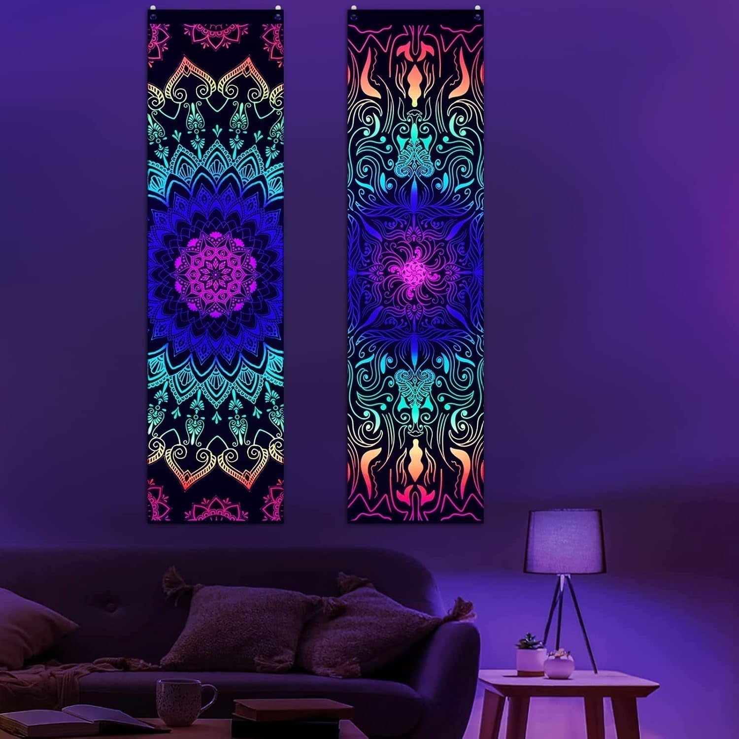 Gobelin Alishomtll Pack Mandala Reaktiv Bohemian Vertikal Home – Accessoires und Dekorationen Naty Shop 2 Packungen 120 x 32,5 cm
