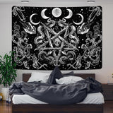 Tapisserie Alishomtll Witchy Snake Ästhetik Gothic Pentagramm Wand Home – Accessoires und Dekorationen Naty Shop