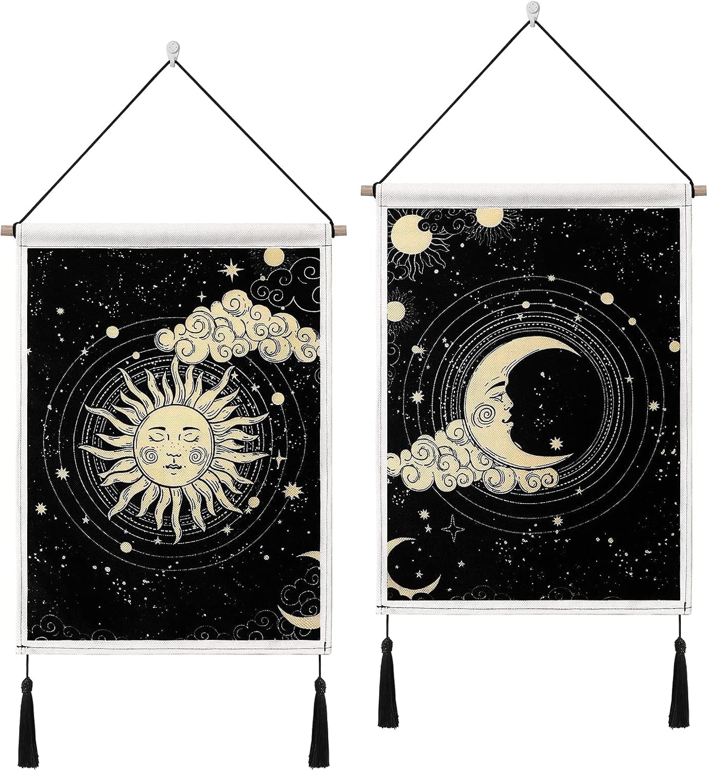 Gobelin Betylfoy Stücke kleine Wandteppiche Pailletten Sonne Mond Zuhause - Accessoires und Dekorationen Naty Shop Sun