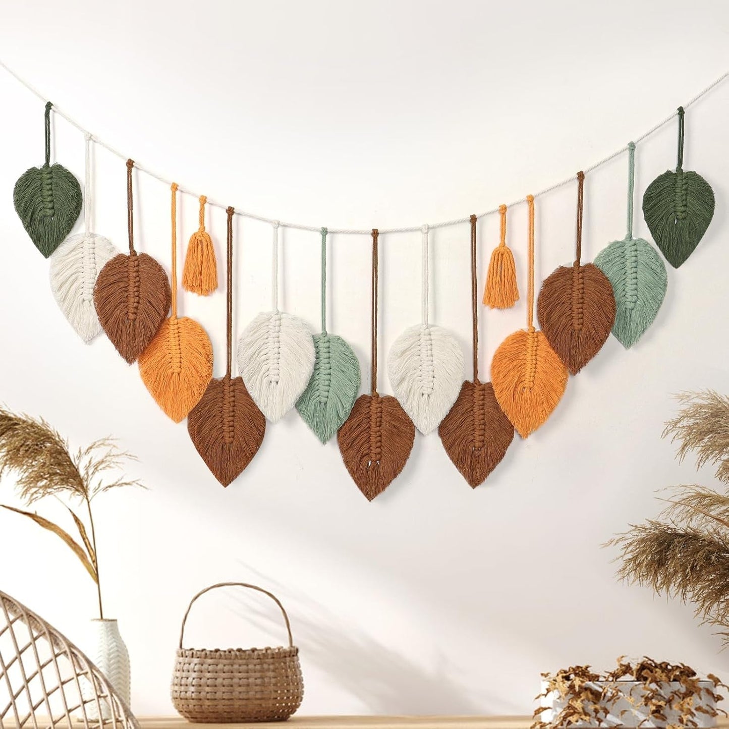 Wandteppich Betylfoy Wandbehang großes Dekoblatt Zuhause - Accessoires und Dekorationen Naty Shop Orange