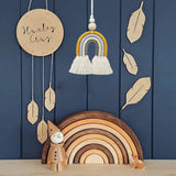Gobelin handgewebte Stücke Regenbogen14 Kinderzimmer Regenbogenwand14 Regenbogenhaus - Accessoires und Dekorationen Naty Shop