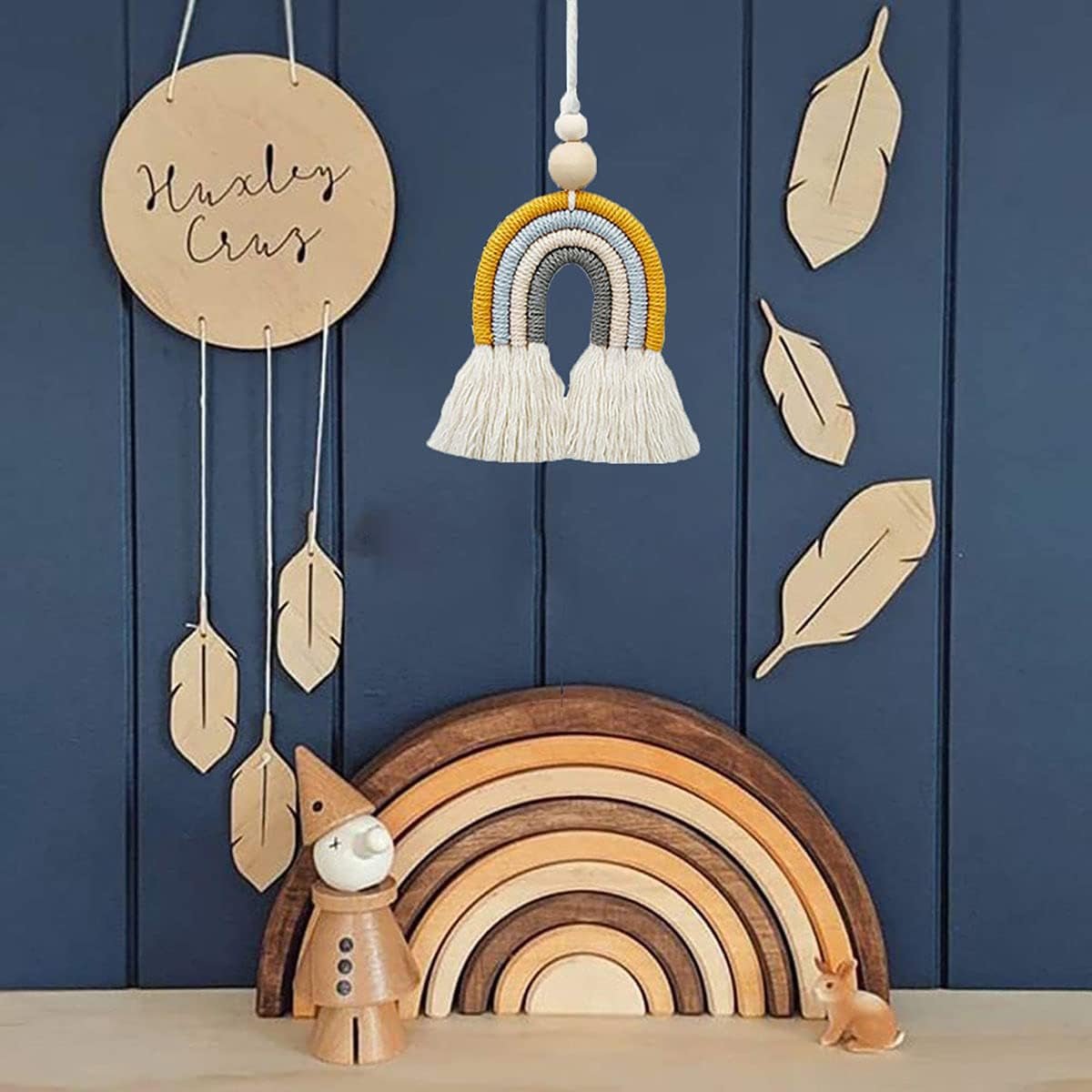 Gobelin handgewebte Stücke Regenbogen14 Kinderzimmer Regenbogenwand14 Regenbogenhaus - Accessoires und Dekorationen Naty Shop